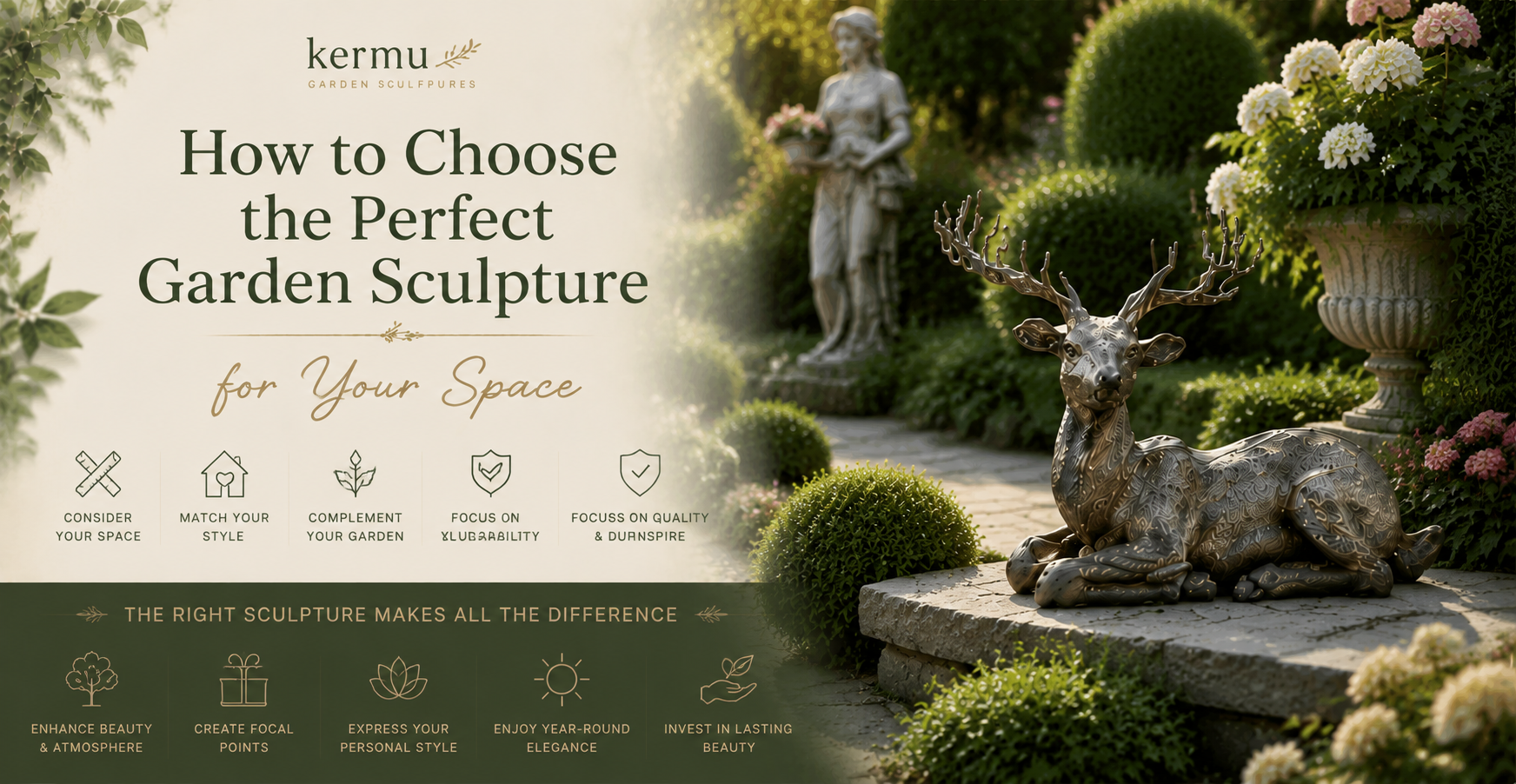 How to Choose a Garden Sculpture That Works for Your Space