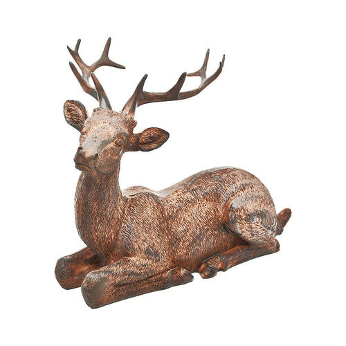 Deer and Elk Resin Garden Statue Set Outdoor Indoor Tabletop Figurine Decor